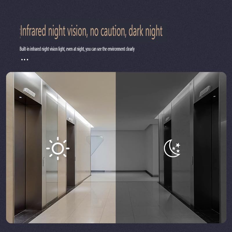 Visiophone, 4.3 pouces Vidéo Interphone Visiophone Portier sans Fil, caméra de sonnette avec moniteur, Détection Humaine, Audio Bidirectionnel, La Fonction de Vision Nocturne+ 64G carte mémoire