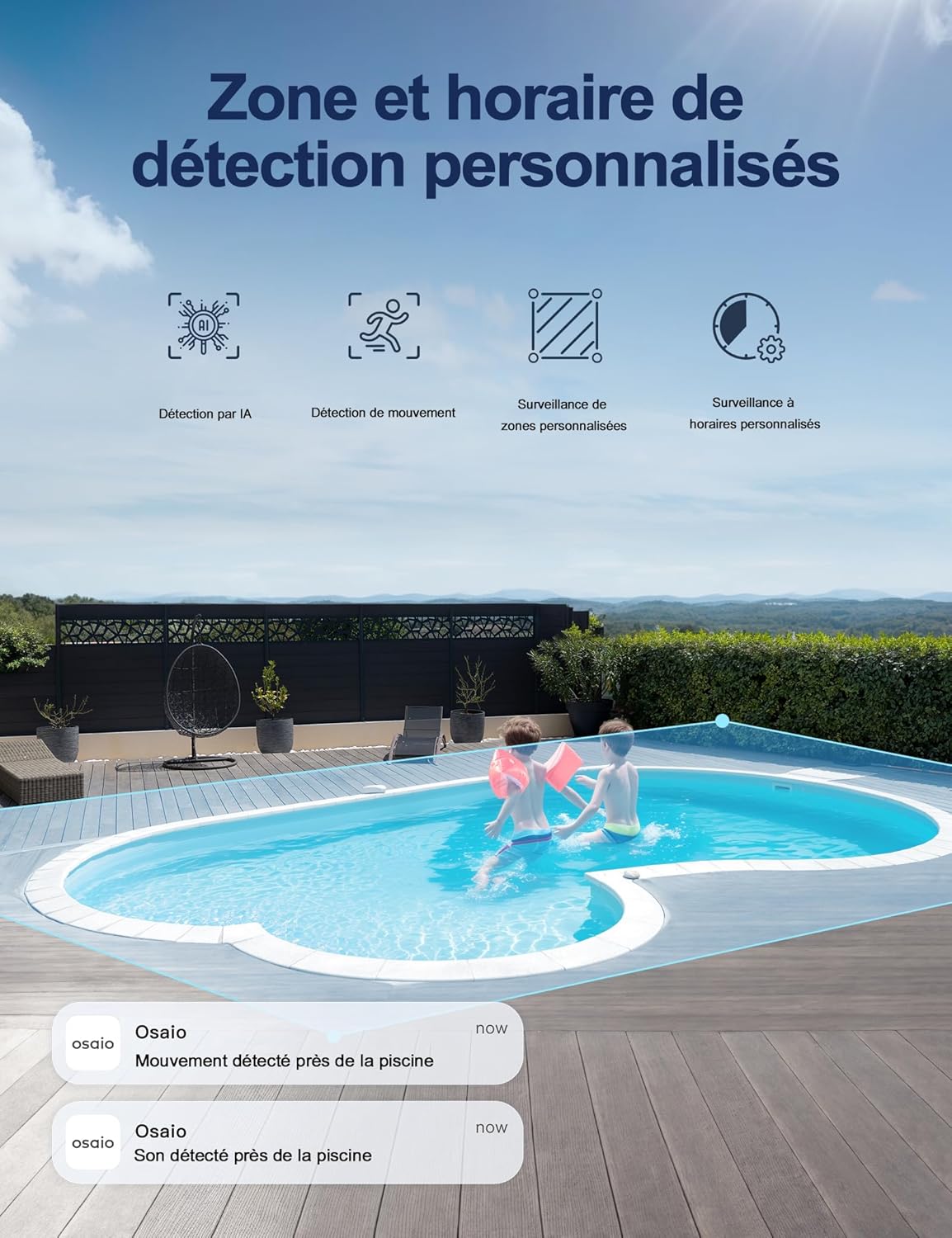 GNCC WiFi Surveillance Camera, Surveillance Cameras, Outdoor Camera, Colour Night Vision, Motion Detection, Two-Way Audio, 24/7 Recording, Pan Tilt, Waterproof, 1080P, 2.4G, GK2